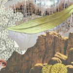 Lace and leaf collage papier le bureau du secret